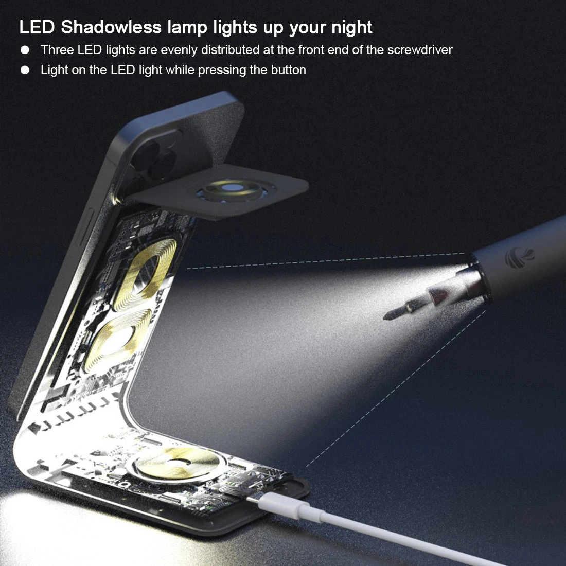 Mini Precision Electric Screwdriver DIY Tools Set With LED Light For Models & Electronics - Image 9