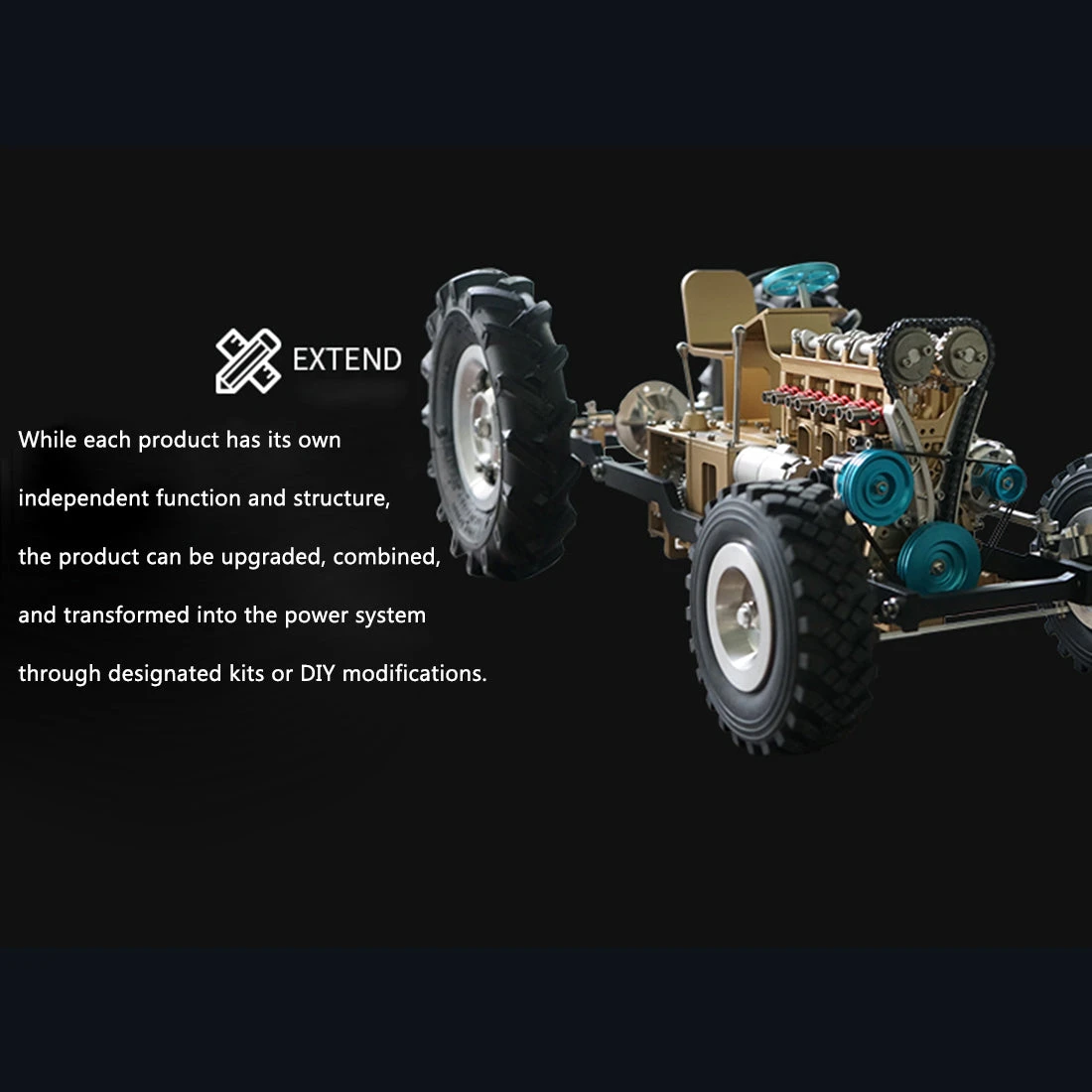 Teching Engine Assembly Kit Full Metal 4 Cylinder Car Engine Building Kit Gift STEM Education Collection - Enginediy - Image 15