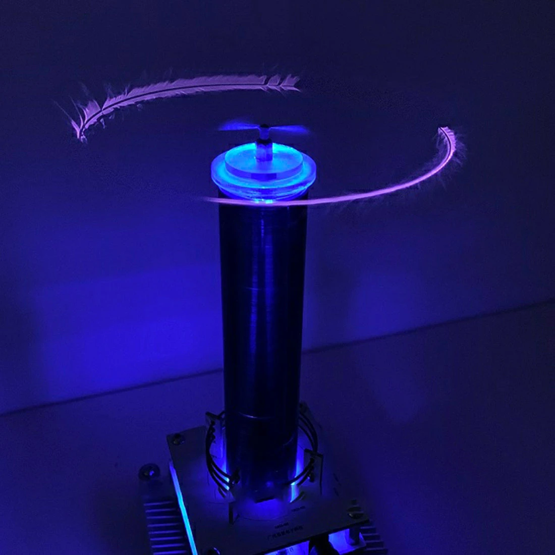 Bluetooth Tesla Music Coil Plasma Speaker Singing Loudspeaker With AC100-240V Adapter Experimenting Device Teaching Tool Desktop Toy - Image 7