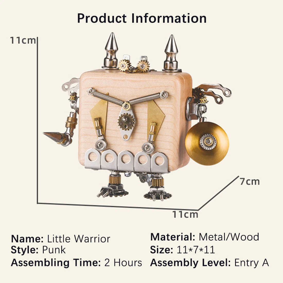 150PCS 3D Metal Kit Roman Soldier With Sword & Shield DIY KIT Music Box - Image 3