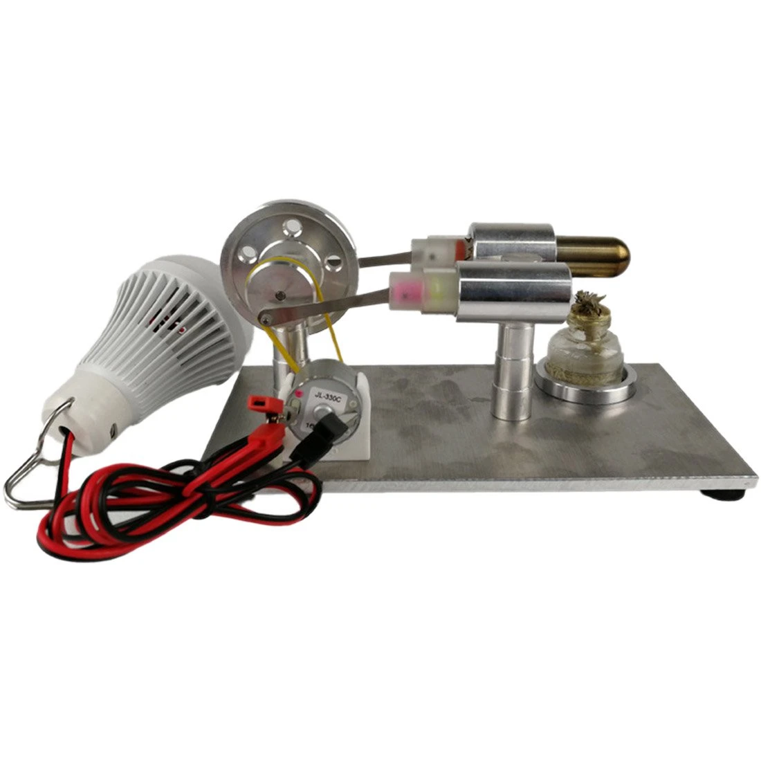Stirling Engine Model With Generator Bulb Science Developmental Toy - Image 4