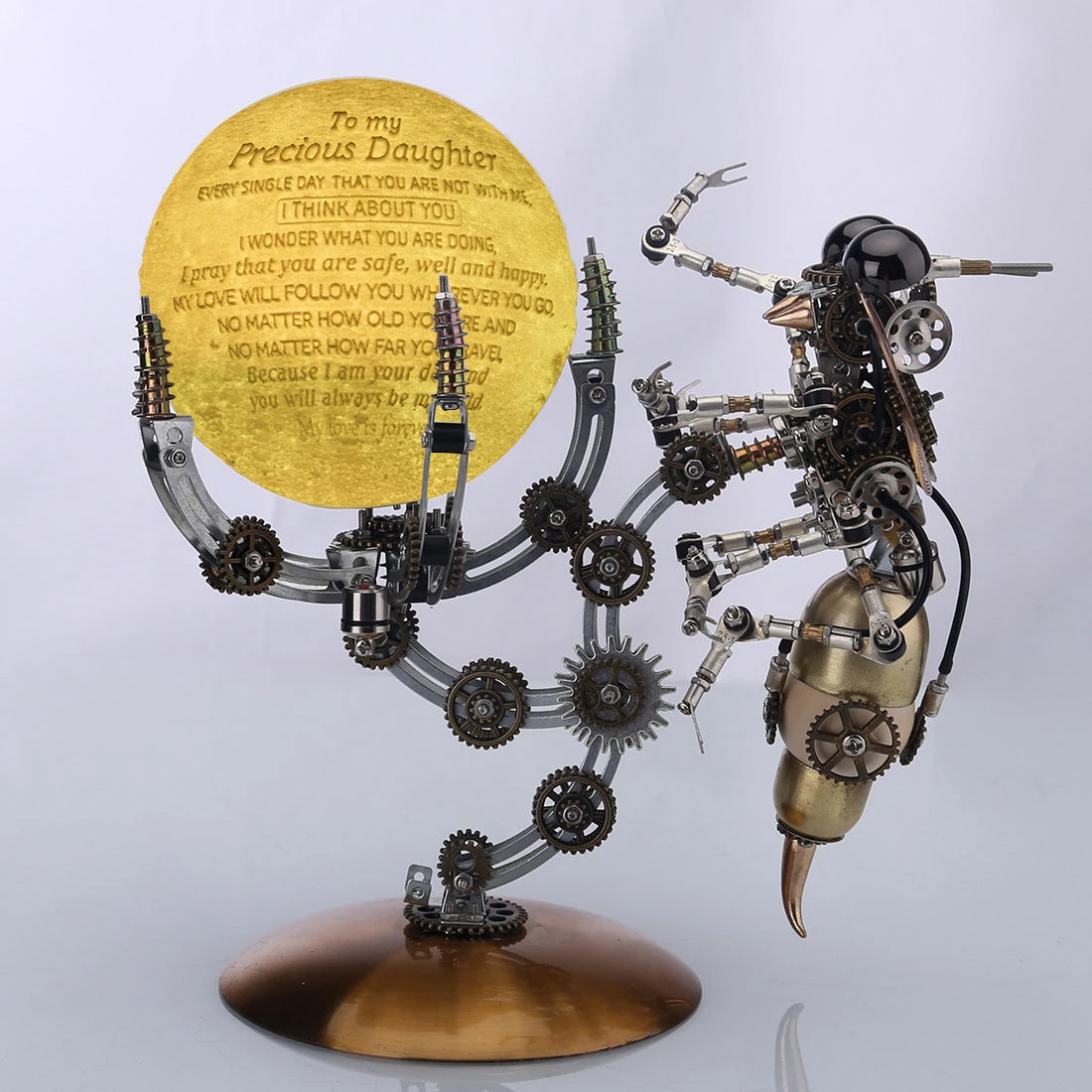 3D Metal Steampunk Galaxy Craft Puzzle Mechanical Wasp With 16 Colors Tap And Remote Control Lamp Model DIY Assembly For Home Decor Creative Gift-627PCS - Image 7