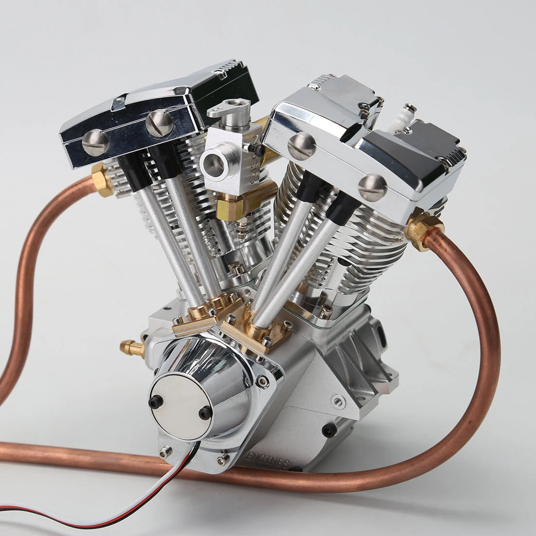 CISON FG-VT157 15.7cc Mini OHV V-twin V2 Shovelhead Engine 4-Stroke Air-cooled Gasoline Engine Motorcycle RC Engine Model - Image 5