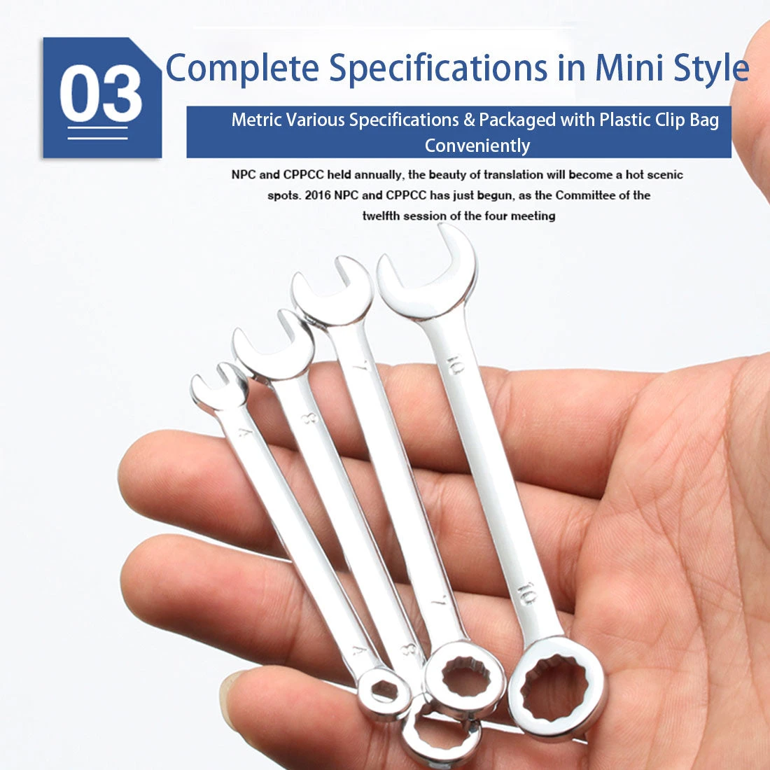 10-in-1 Mini Cr-V Wrench Tools Set For Model Enthusiasts Engine DIY Builder Tools - Image 6