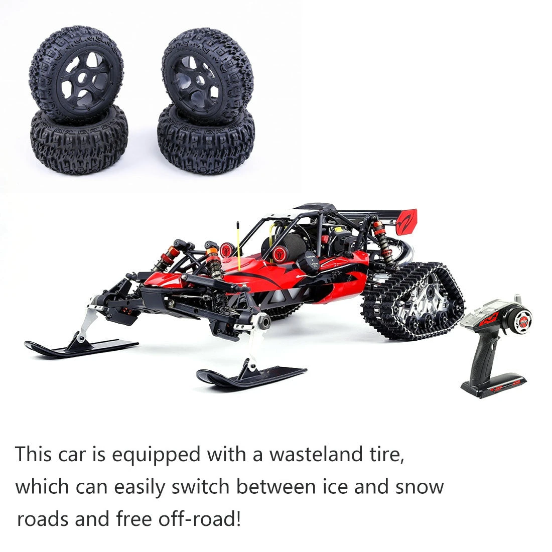 Rovan BAHA450AS Snow 1/5 2WD 2.4G RWD Gasoline Off-road Vehicle RC Model Car With 30.5cc Engine And 4 Tyres - RTR Version - Image 2