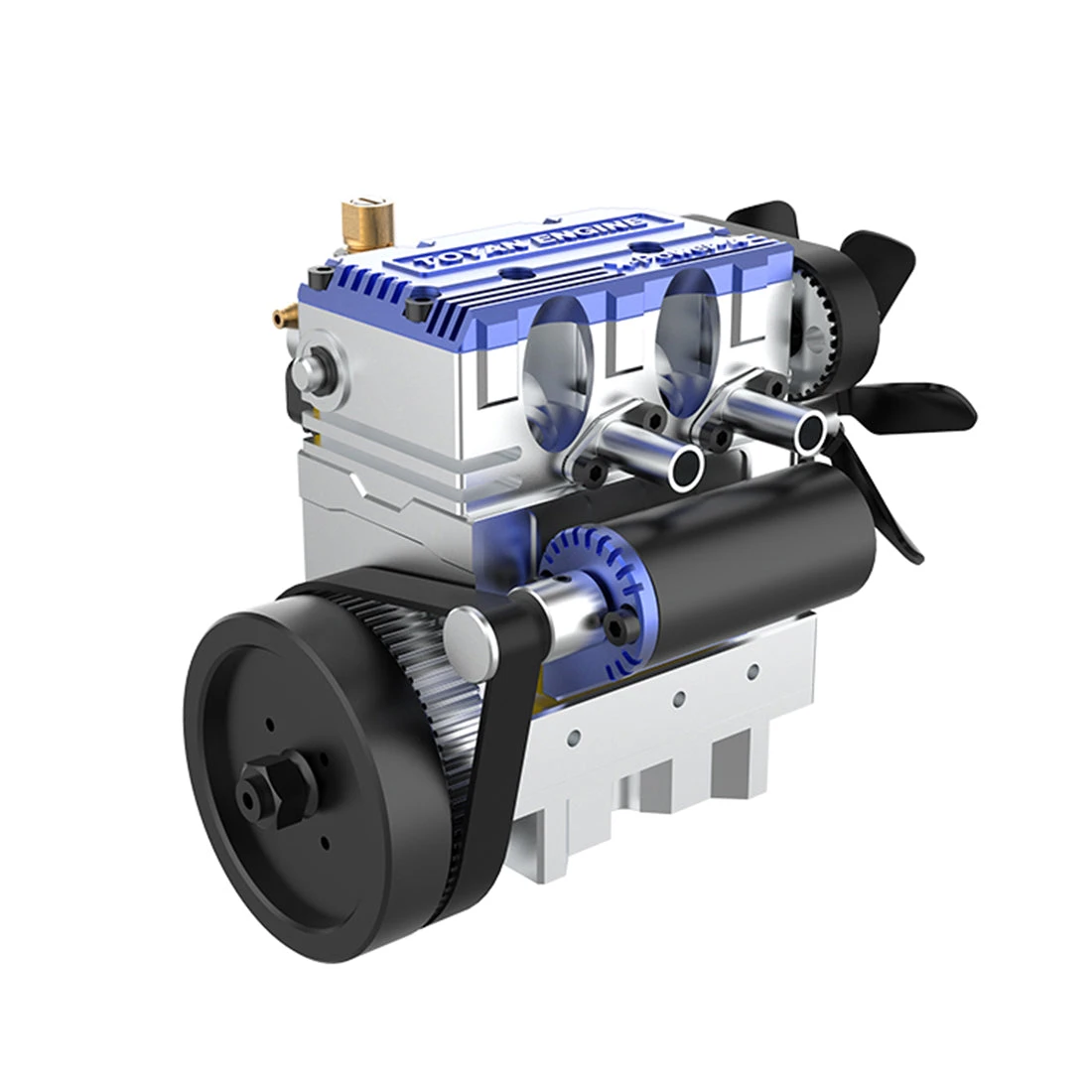 TOYAN FS-L200 2 Cylinder 4 Stroke Model Engine Kit - Build Your Own Engine That Works