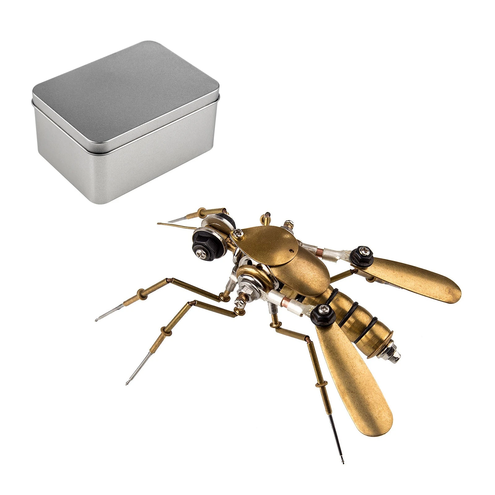 90Pcs Steampunk Insect Metal Model Kits Mechanical Crafts For Home Decor - Mosquito - Image 5
