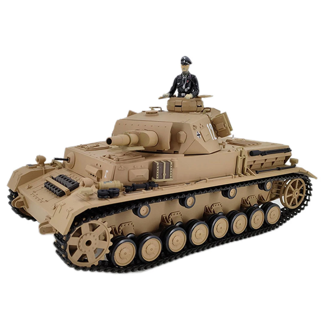 1/16 RC Tank 2.4G RC German Panzerkampfwagen IV Medium Tank Vehicle Model Toys&Gifts With Lights&Sounds (Professional Version/Khaki) - Image 2