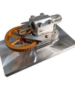 ENJOMOR Horizontal Flywheel Hot Air Stirling Engine High Speed External Combustion Engine Model STEM Toy For Enthusiasts