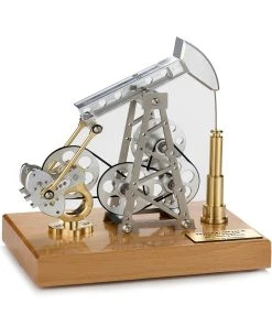 Stirling Engine DIY Assembly Kit Linkage Device Runnable Oil Well Model Metal Mechanical Crafts Gift Collection