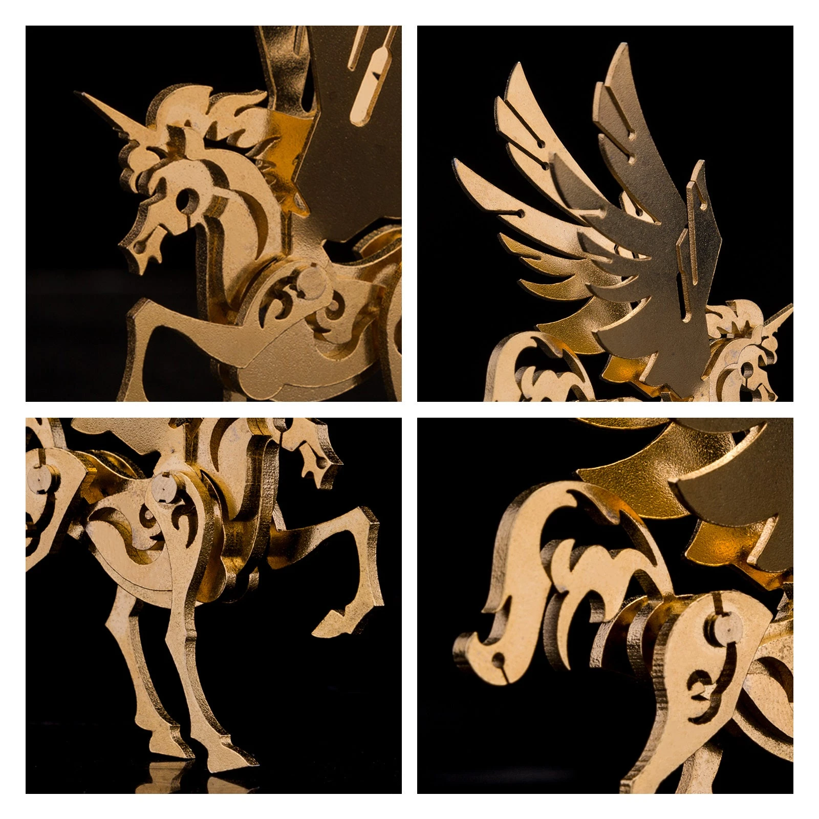 3D Puzzle Model Kit Mechanical Golden Unicorn & Silver Unicorn Metal Games DIY Assembly Jigsaw Crafts Creative Gift - Image 2