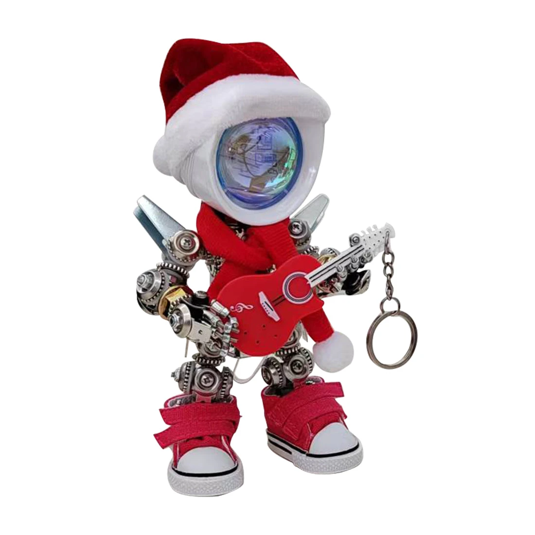 3D Metal Mechanical Punk Guitarist Robot Christmas Colorful Ambient Lamp Model Assembly Kit For Kids, Teens, And Adults-366PCS - Image 3