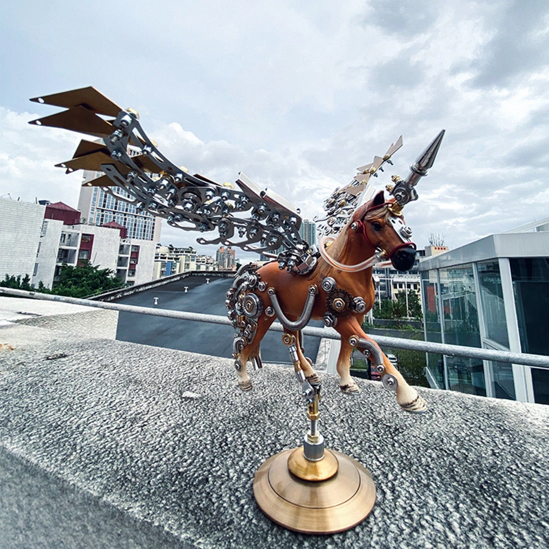 3D Puzzle Model Kit Mechanical Unicorn Metal Games DIY Assembly Jigsaw Crafts Creative Gift - 776PCS - Image 4