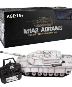 1/16 RC Tank 2.4G M1A2 RC Main Battle Tank Model Military Model (Basic Version/Customized White)
