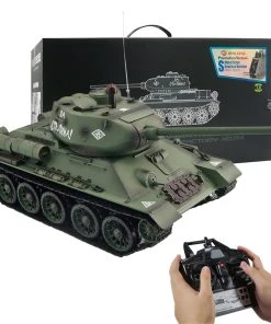 1/16 RC Tank Soviet T-34 Medium Tank 2.4G Remote Control Model Military Tank With Sound Smoke Shooting Effect - Upgraded Edition