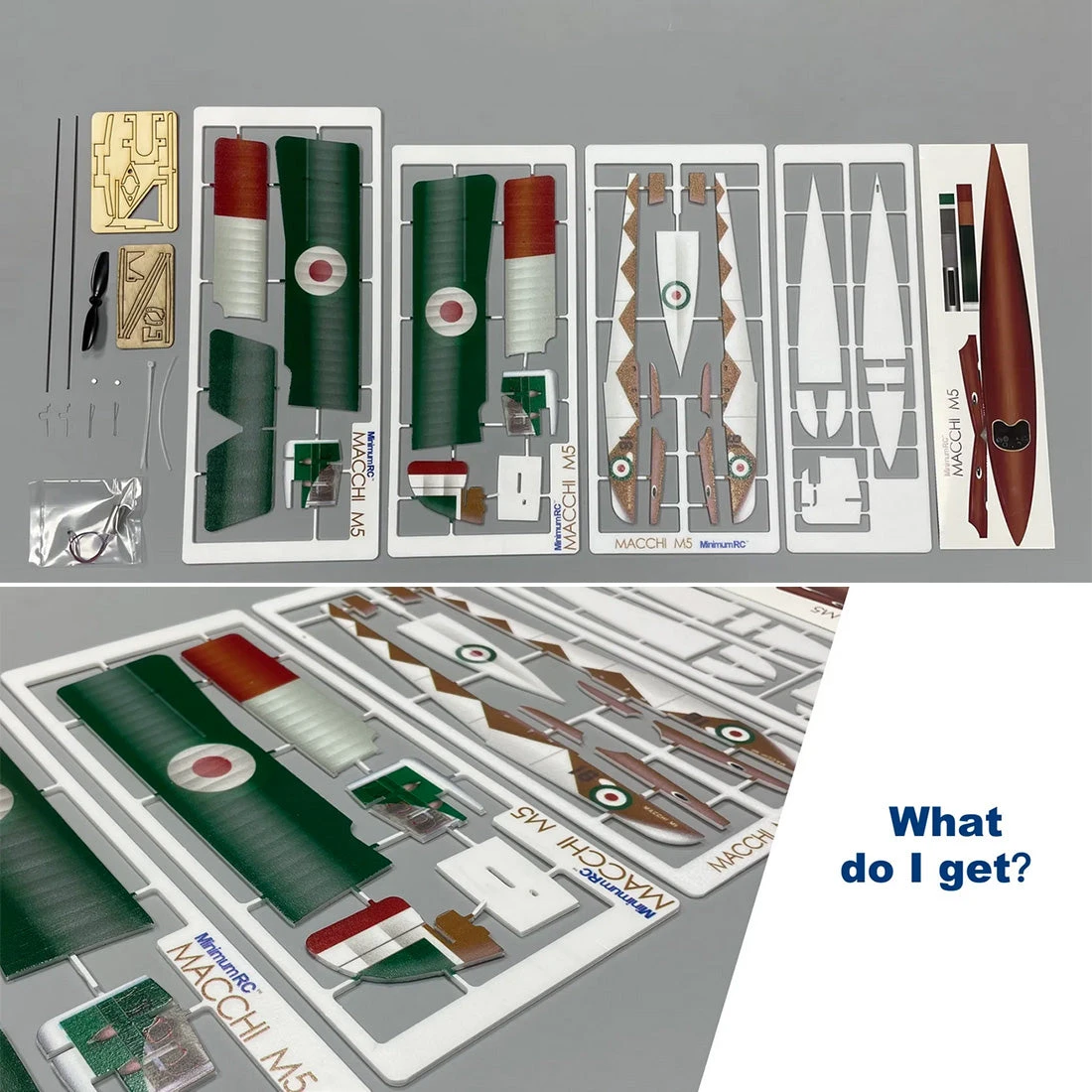 MinimumRC Macchi M5 Seaplane 3CH RC Biplane Mini Fixed Wing Airplane Model Toy - Image 8