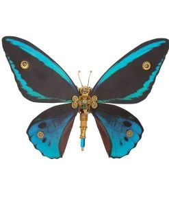Steampunk 3D Butterfly Model Metal Puzzle DIY Assembly Kit For Kids, Teens And Adults (150PCS+) - Ornithoptera Priamus