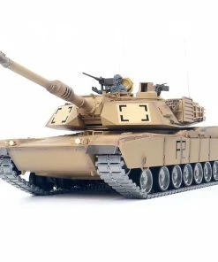 1/16 RC Tank US M1A2 Abrams Main Battle Tank 2.4G RC Military Vehicle Model With Lighting Sound Smoke Shooting Effect - 3918 Metal Ultimate Edition 7.0