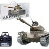 1/16 RC Tank 2.4G American M41A3 Walker Bulldog Model Tank With Simulated Lights&Sounds For Boys And Model Lovers (7.0 Basic Edition)