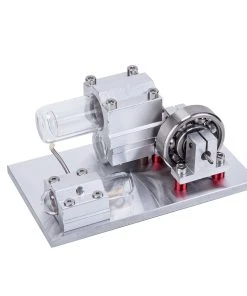 ENJOMOR Mini Semi-perspective Free Piston Stirling Engine Hot Air External Combustion Engine Model STEM Toy