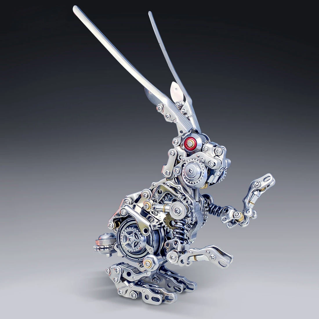 3D Puzzle DIY Model Kit Jigsaw Metal Punk Mechanical Rabbit Model Mechanical Assembly Crafts-500PCS - Image 8