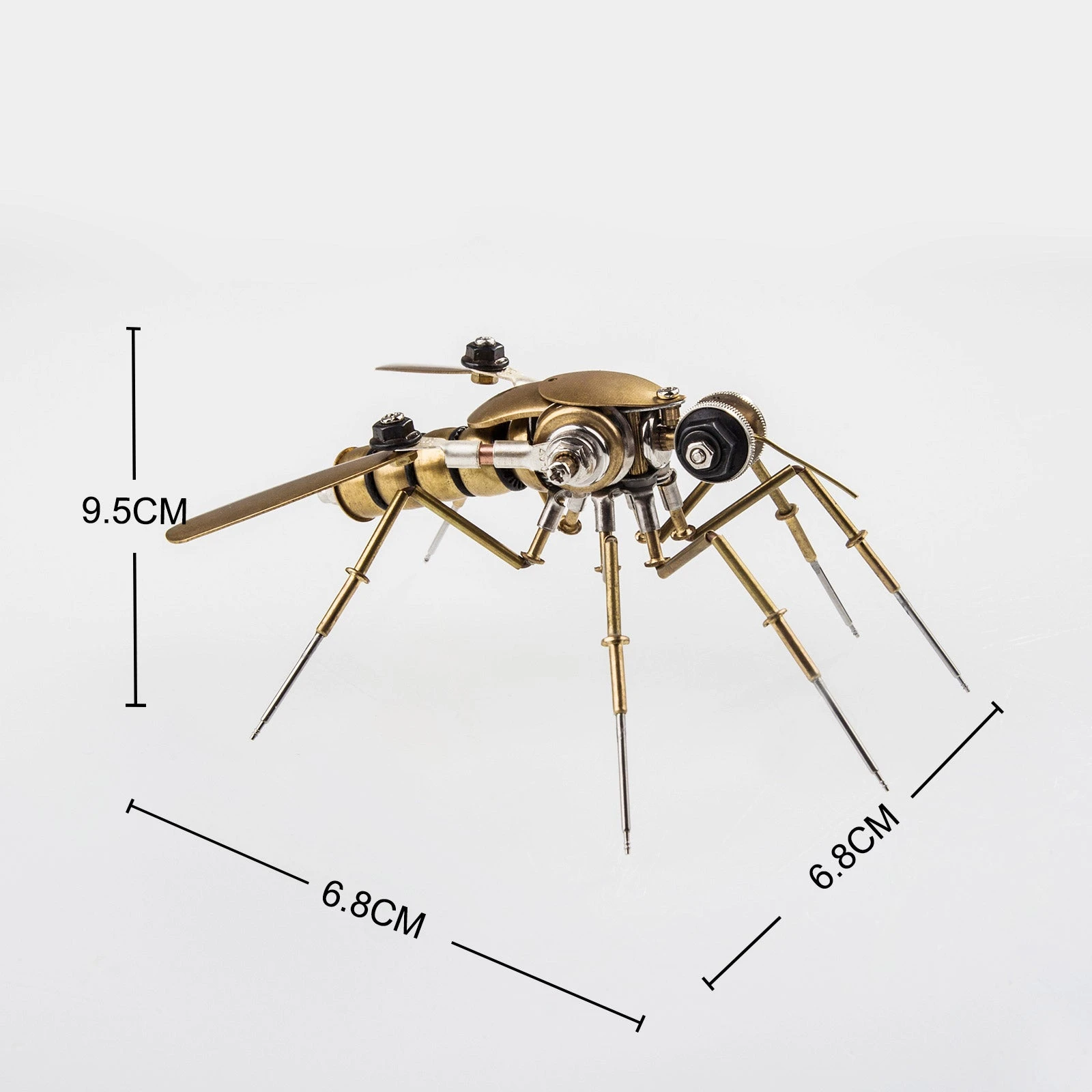 90Pcs Steampunk Insect Metal Model Kits Mechanical Crafts For Home Decor - Mosquito - Image 8