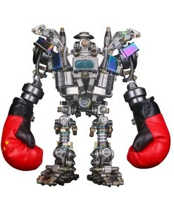 3D Metal Craft Puzzle Mechanical Robot Soldier Boxing Fans Machine Destroyer Model With Bluetooth Audio DIY Assembly For Home Decor Creative Gift-880PCS+