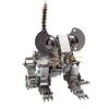 3D Metal Steampunk Puzzle Mechanical Easter Mouse Model DIY Assembly Animal Jigsaw Puzzle Kit With Egg-525PCS