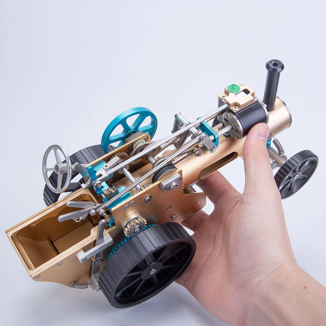 TECHING Steam Car Engine Model Full Metal Assembled Car Engine Model Gift Collection - Used (Assembled Version) Like New - Image 5