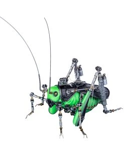 3D Metal Steampunk Craft Puzzle Mechanical Grasshopper Model DIY Assembly Animal Jigsaw Puzzle Kit Games Creative Gift