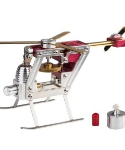 ENJOMOR Metal Stirling Helicopter Engine Model Kits γ-shape Hot-air Stirling Engine STEM Science Education Toy
