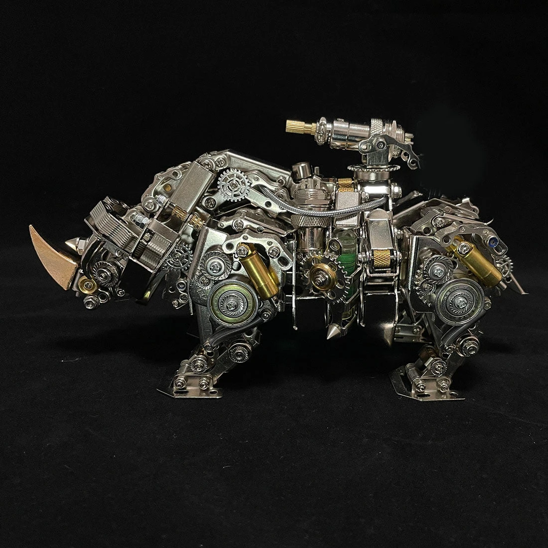 3D DIY Steampunk Mechanical Siege Rhino Set Assembly Craft 700PCS+ - Image 4