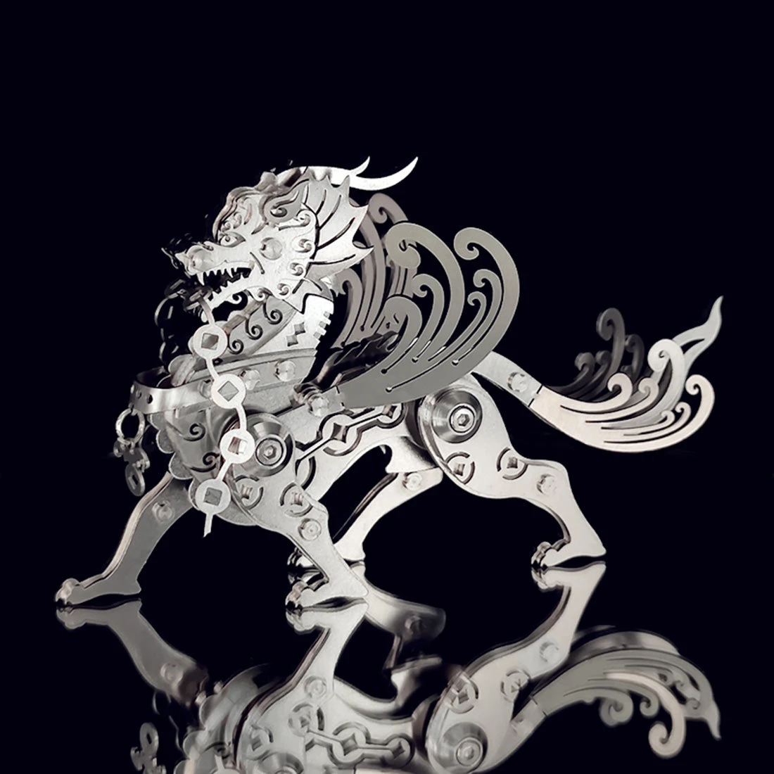 3D Metal Puzzle Mechanical Pixiu Model DIY Assembly - Image 13