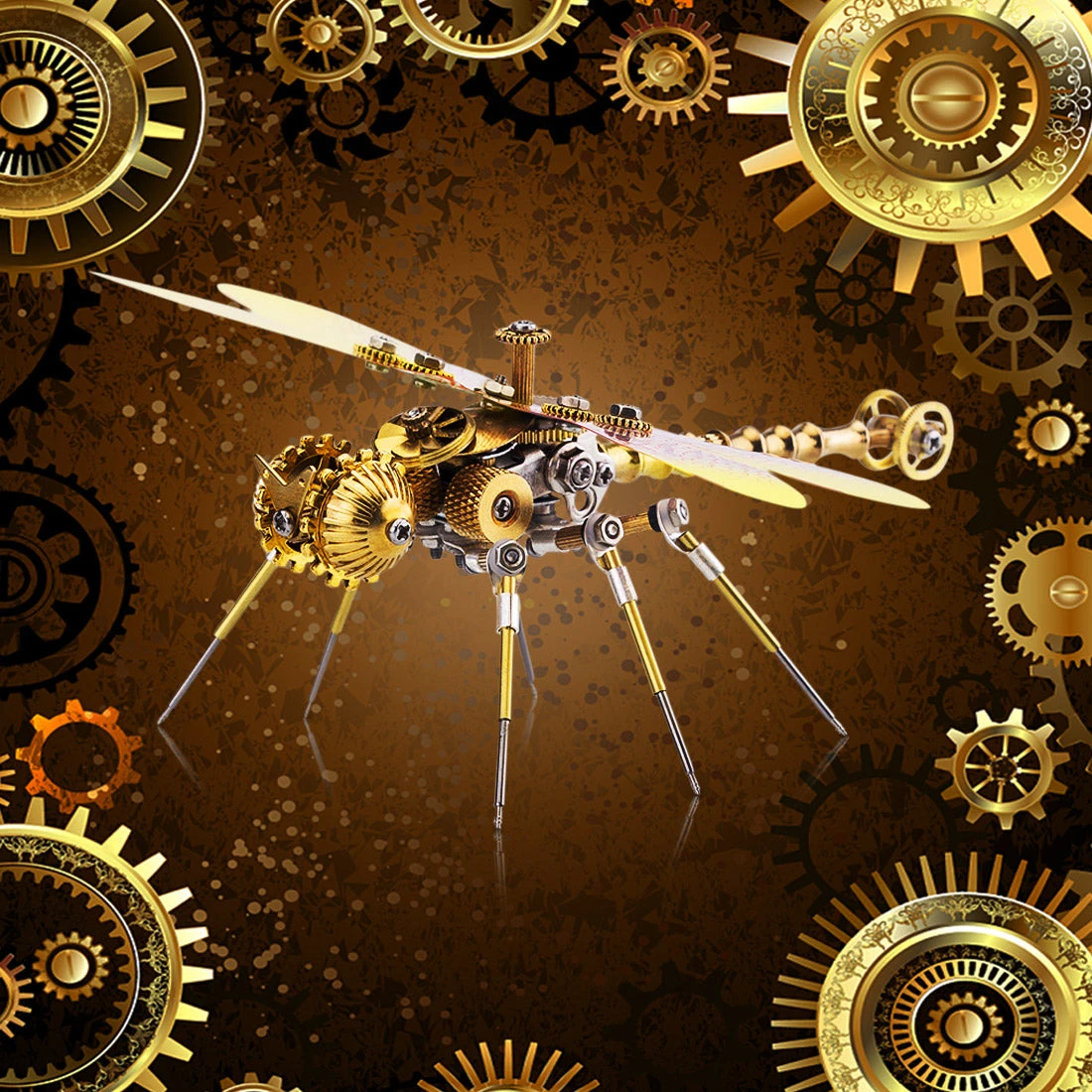 150PCS Steampunk 3D Dragonfly Model Assembly DIY Kit - Image 11