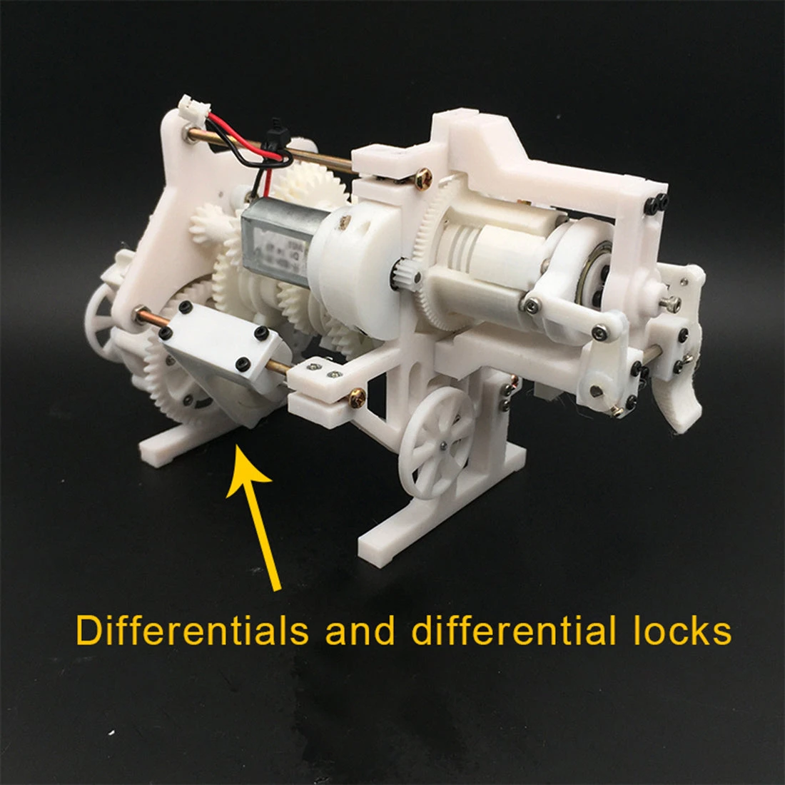Car Manual Transmission Drive Model 5 Forward Gears Plus R Reverse Gear With Clutch Differential Motor 3D Plastic Assembly Model - Image 3