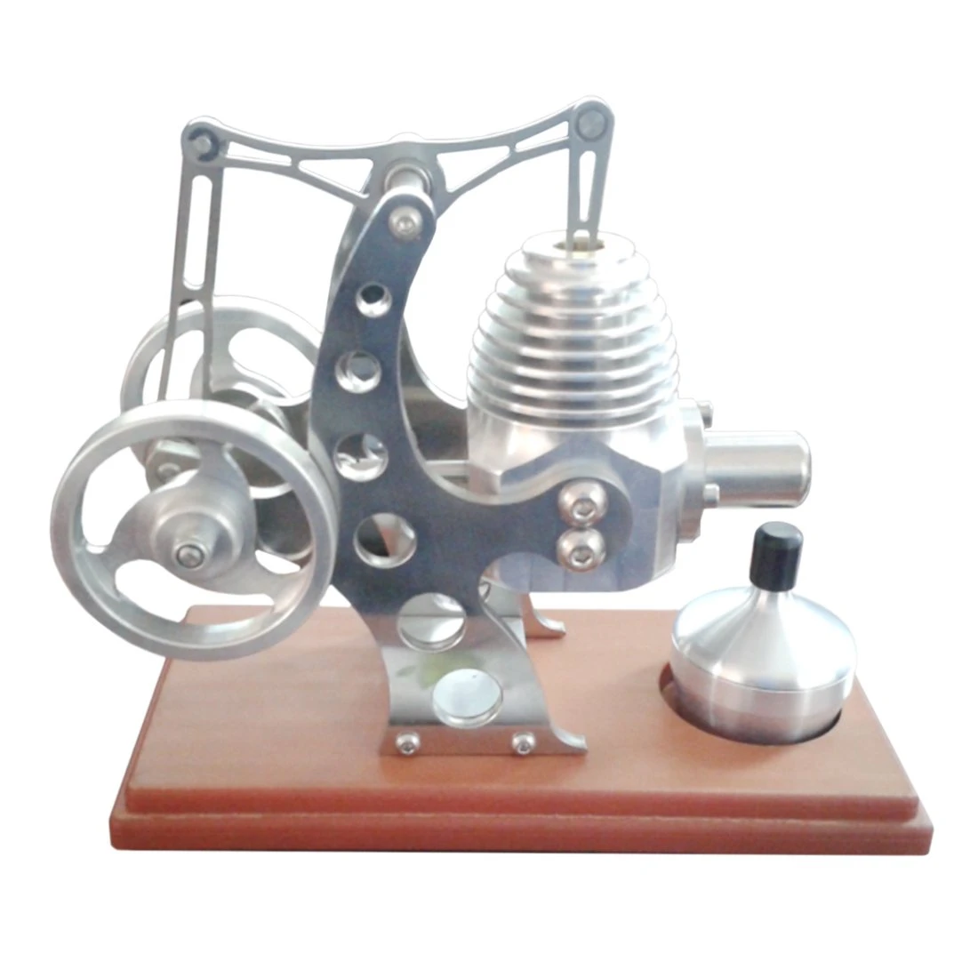 Balance Stirling Engine Model External Combustion Engine With Wood Base For Gift Collection