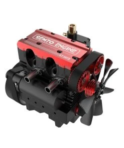 SEMTO ST-NF2 Engine 7cc SOHC Inline 2 Cylinders 4 Stroke Air Cooled Nitro Engine Model Kit - Build Your Own Engine That Works