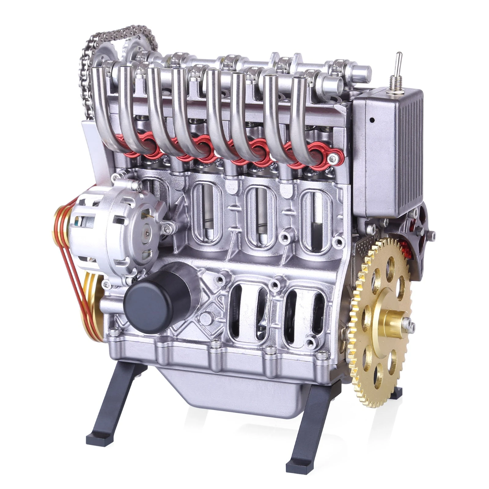 Teching Engine Assembly Kit Full Metal 4 Cylinder Car Engine Building Kit Gift STEM Education Collection - Enginediy - Image 10