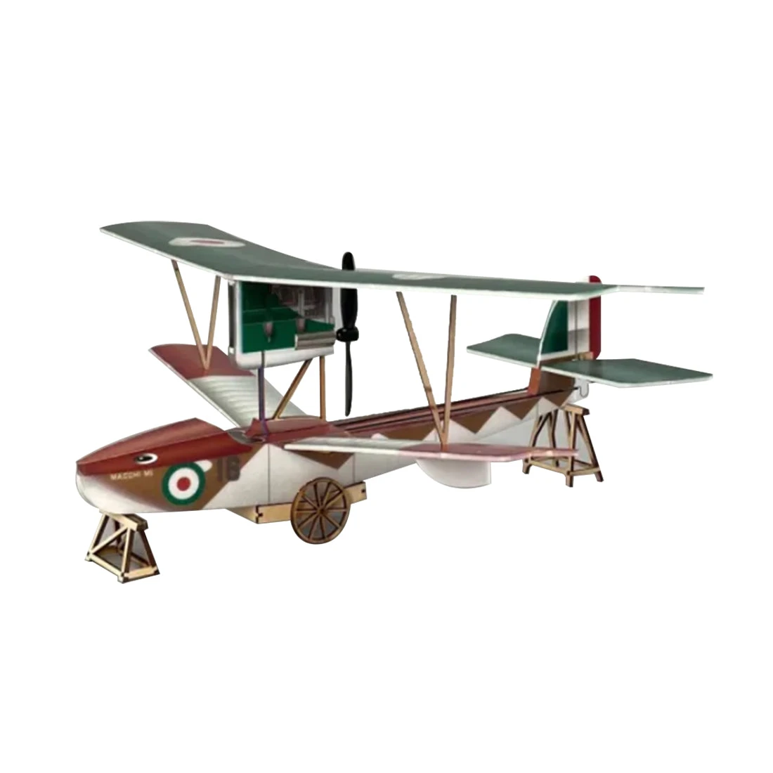 MinimumRC Macchi M5 Seaplane 3CH RC Biplane Mini Fixed Wing Airplane Model Toy