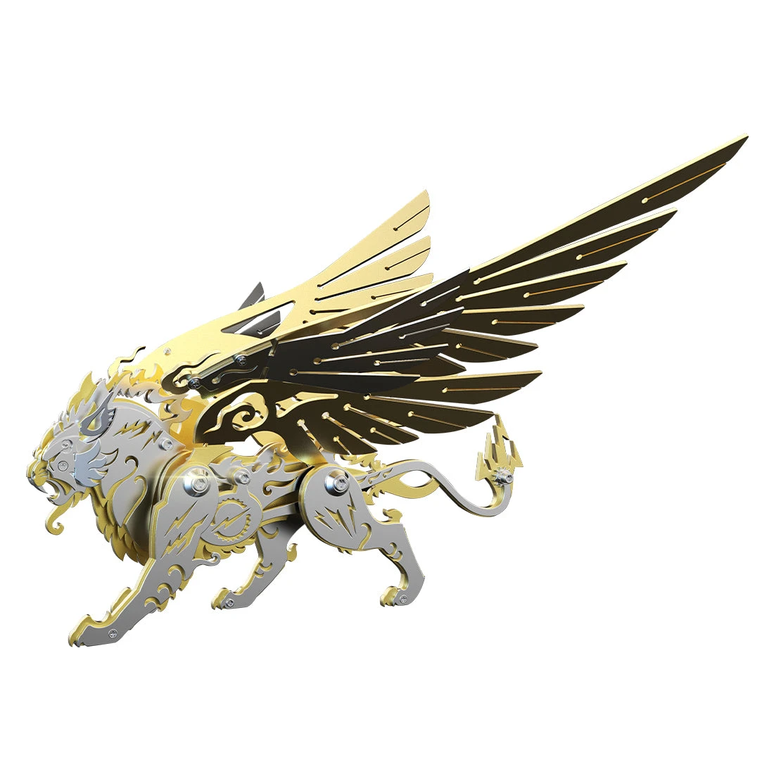 3D Puzzle DIY Model Kit Jigsaw Metal Tiger Model Ancient Chinese Beasts Mechanical Assembly Crafts - Image 3