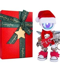 3D Metal Mechanical Punk Guitarist Robot Christmas Colorful Ambient Lamp Model Assembly Kit For Kids, Teens, And Adults-366PCS