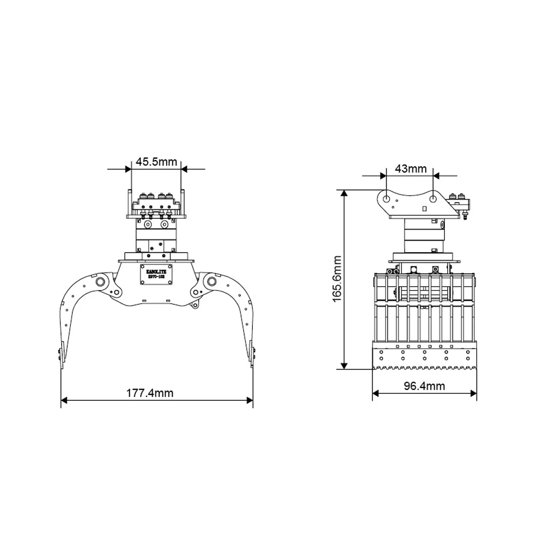 KABOLITE K970 Full Metal Heavy Simulation Hydraulic Excavator Exclusive Hydraulic Jaw Hydraulic Clamp - Image 7