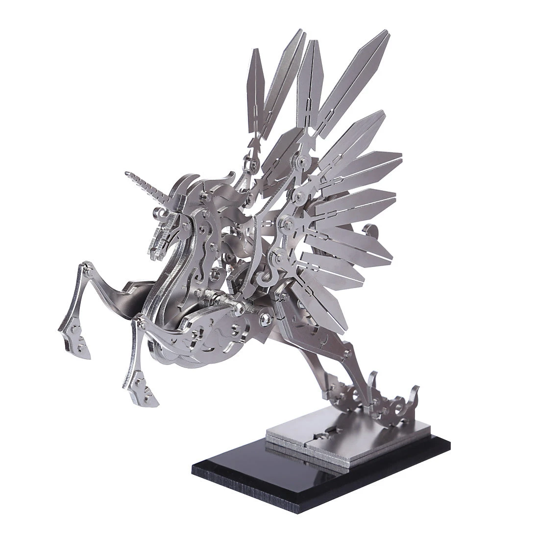 3D Metal Model Kit Mechanical Unicorn DIY Games Assembly Puzzle Jigsaw Creative Gift - 152Pcs - Image 4