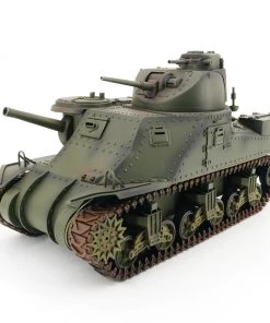 1:16 RC Tank Hand Made Simulation Metal 2.4G American M3 Light Tank Model Toy