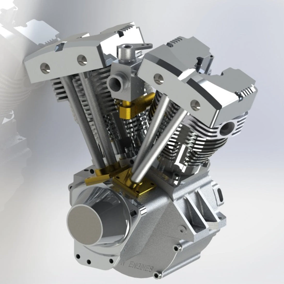 CISON FG-VT157 15.7cc Mini OHV V-twin V2 Shovelhead Engine 4-Stroke Air-cooled Gasoline Engine Motorcycle RC Engine Model - Image 14