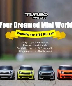 TURBO Racing 2.4Ghz 1:76 Full Scale Electric RC Car With P31 Remote Controller Desktop Toy