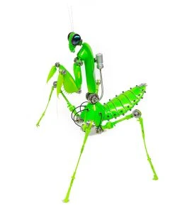 3D Metal Steampunk Craft Puzzle Mechanical Green Mantis Model DIY Assembly Animal Jigsaw Puzzle Kit Games Creative Gift