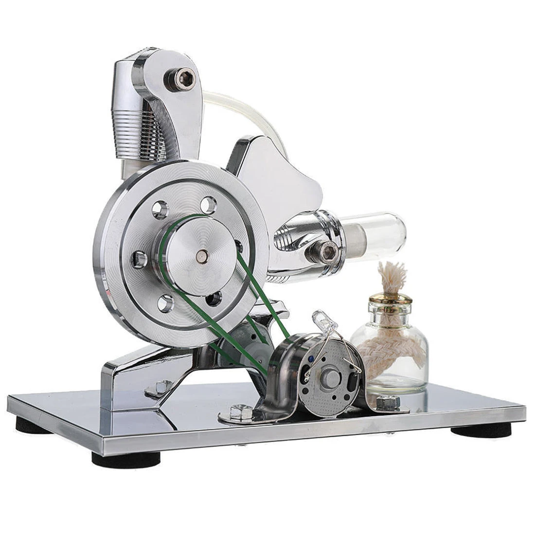 Single Cylinder Hot Air Stirling Engine Generator Engine Model With LED Squirrel Shaped Educational Model - Image 3