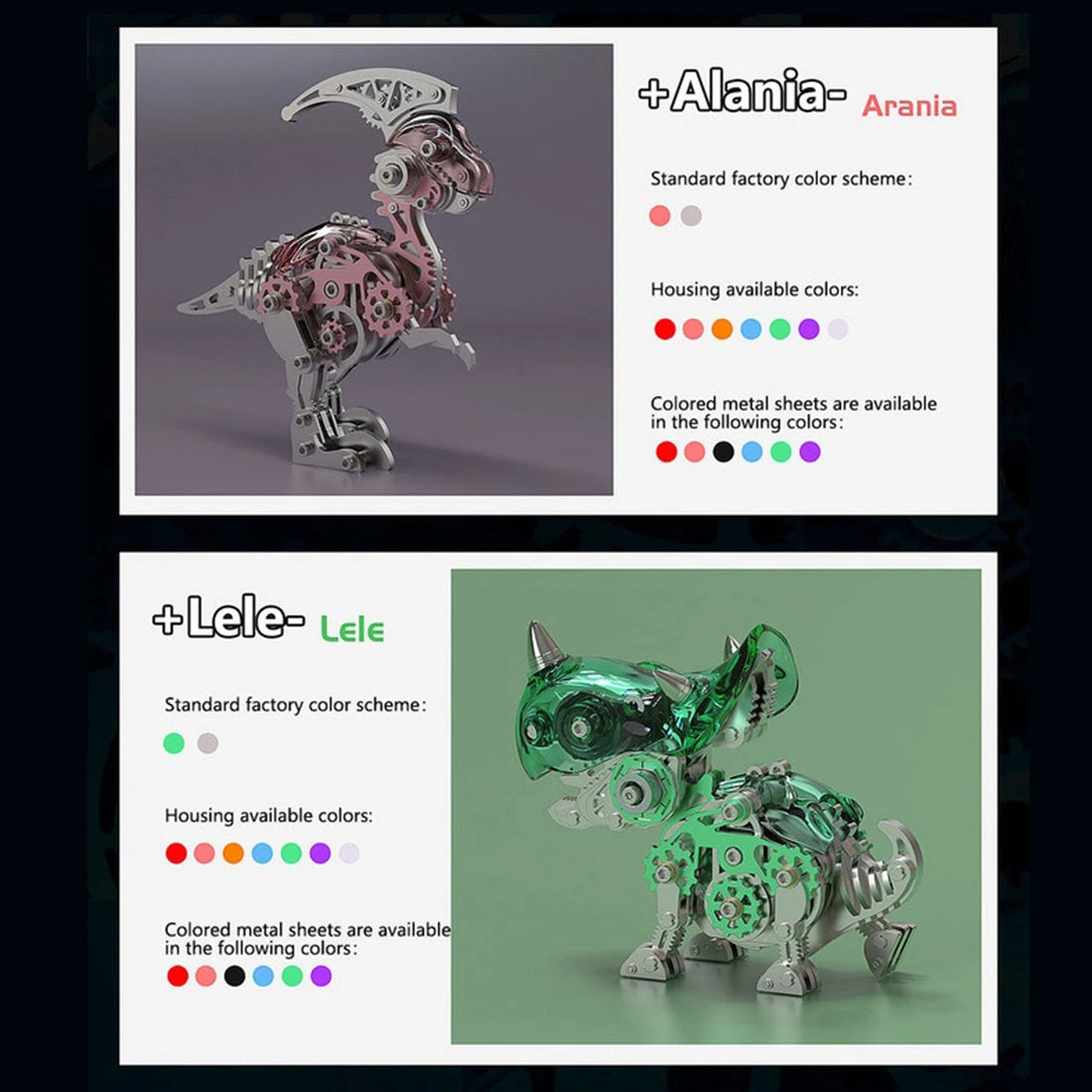 3D Metal Mechanical Dinosaur Model Kit DIY Parasaurolophus Assembly Model - 160PCS - Image 9
