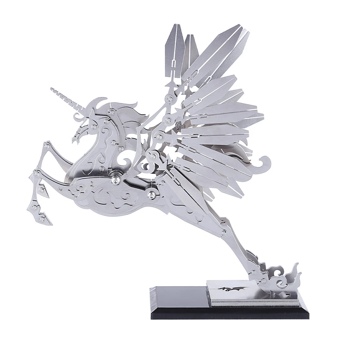 3D Metal Model Kit Mechanical Unicorn DIY Games Assembly Puzzle Jigsaw Creative Gift - 152Pcs - Image 3